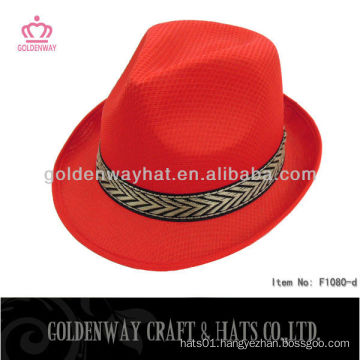 Promotional mens red fedora hats